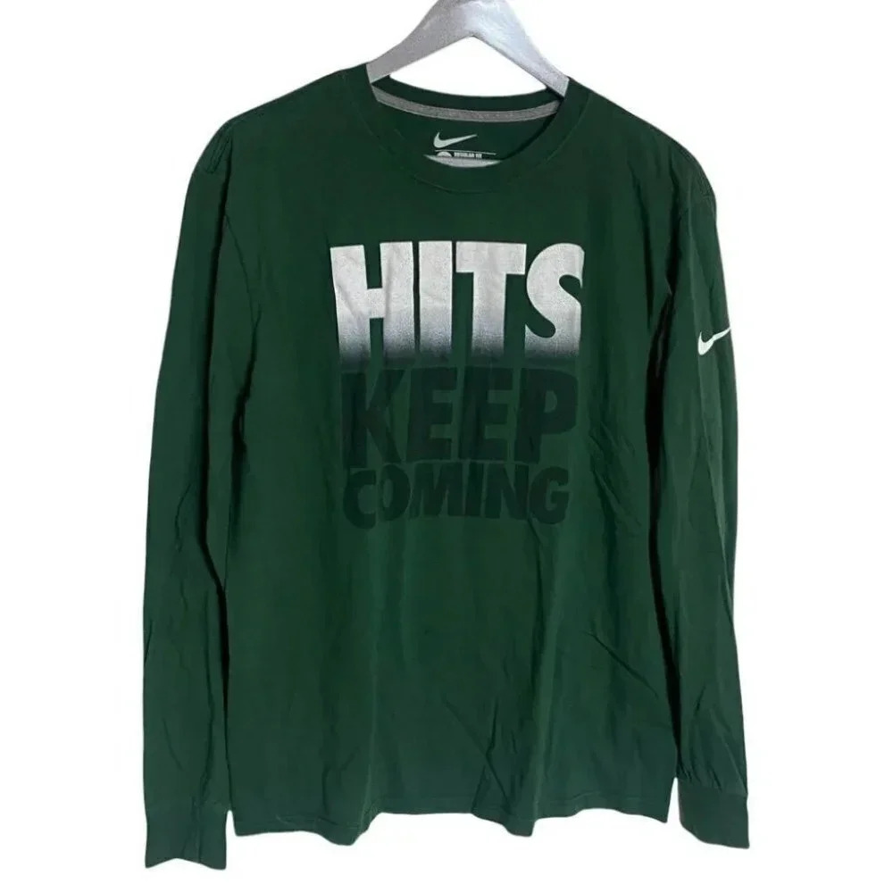 Nike L green Hits Keep Coming long sleeve top